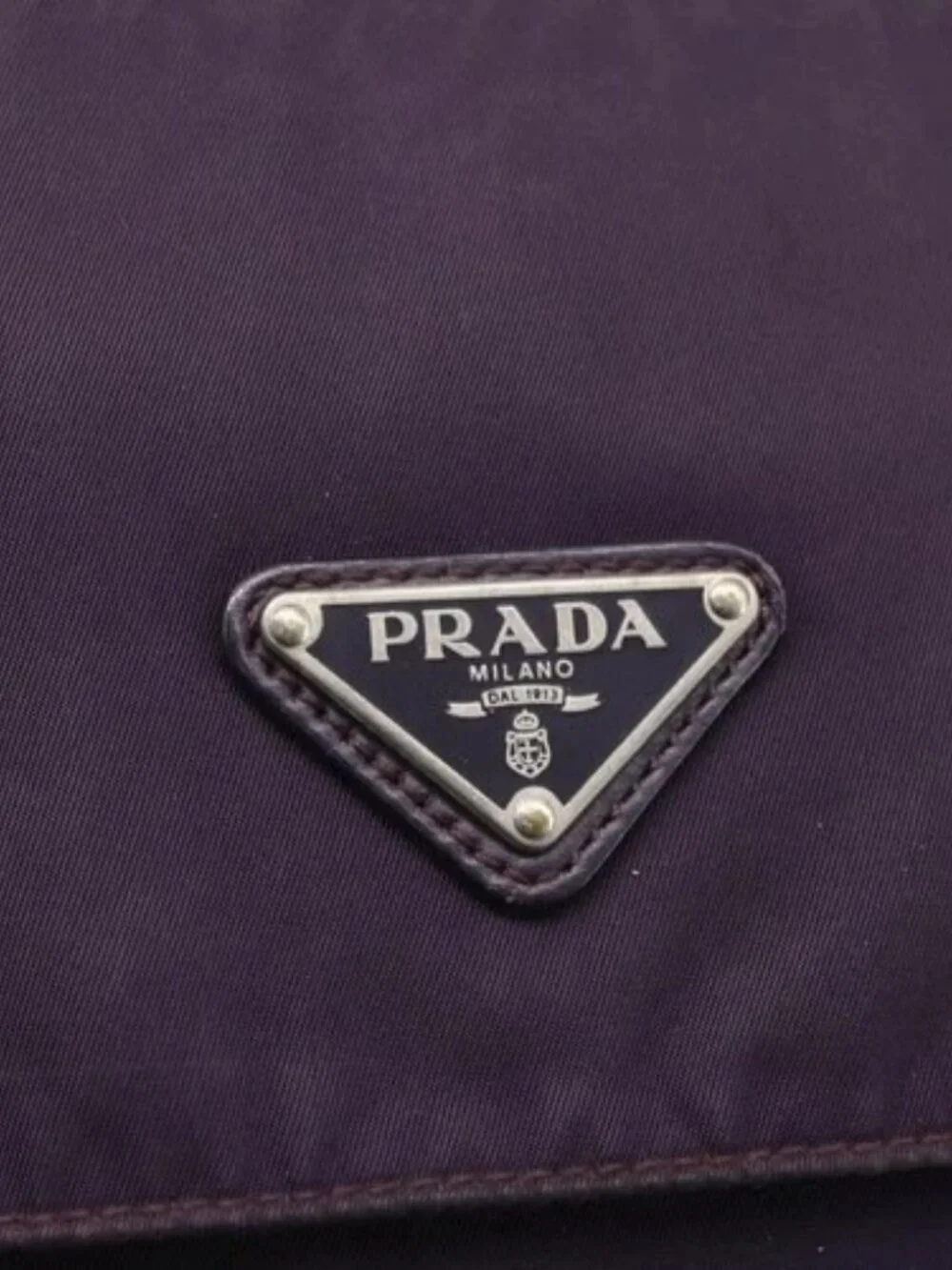 PRADA Shoulder Bag Nylon Purple Silver Auth 167957 - Picture 12 of 16